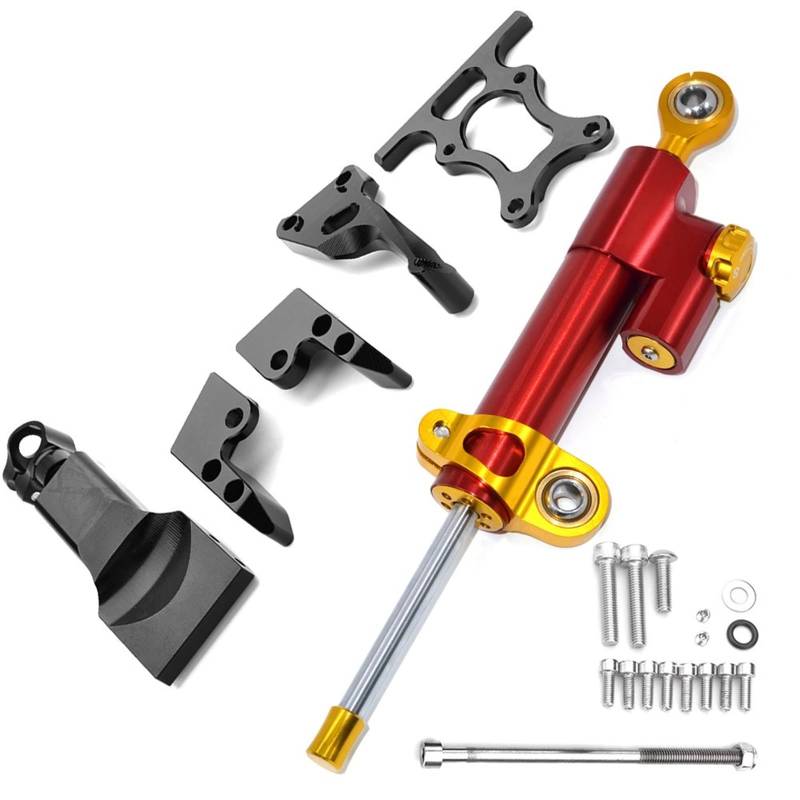 KRFDSV Lenkungsdämpfe Stabilizer Kompatibel Mit Yamaha Für MT-07 2013-2017 Motorrad-Dämpfer-Lenkstabilisierungssteuerung Mit Montagehalter Moto-Lenkungsdämpferstoß(A) von KRFDSV