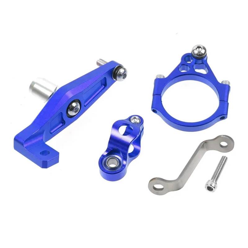 KRFDSV Lenkungsdämpfe Stabilizer Kompatibel Mit Yamaha Für MT-09 2021-2024 Motorrad-Lenkungsdämpferhalterung Stabilisator Stabilisatorsteuerung Moto Lenkungsdämpfer Stoßdämpfer(Blue,A) von KRFDSV