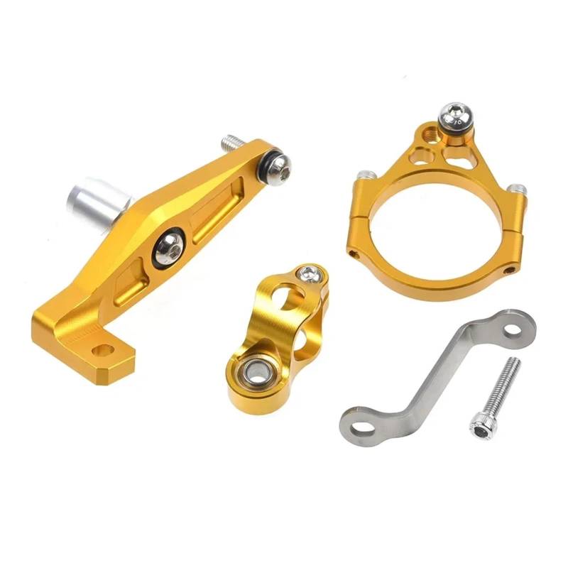 KRFDSV Lenkungsdämpfe Stabilizer Kompatibel Mit Yamaha Für MT-09 2021-2024 Motorrad-Lenkungsdämpferhalterung Stabilisator Stabilisatorsteuerung Moto Lenkungsdämpfer Stoßdämpfer(Yellow,A) von KRFDSV
