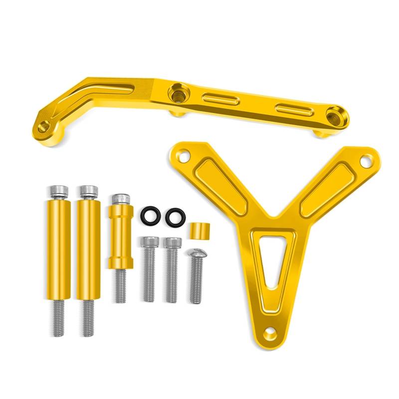 KRFDSV Lenkungsdämpfe Stabilizer Kompatibel Mit Yamaha Für MT-09 Für MT09 2021 2022 2023 Motorrad-Lenkungsdämpfer Moto-Dämpfer Stoßdämpfer Motorrad-Absorber-Stabilisator(Yellow,A) von KRFDSV