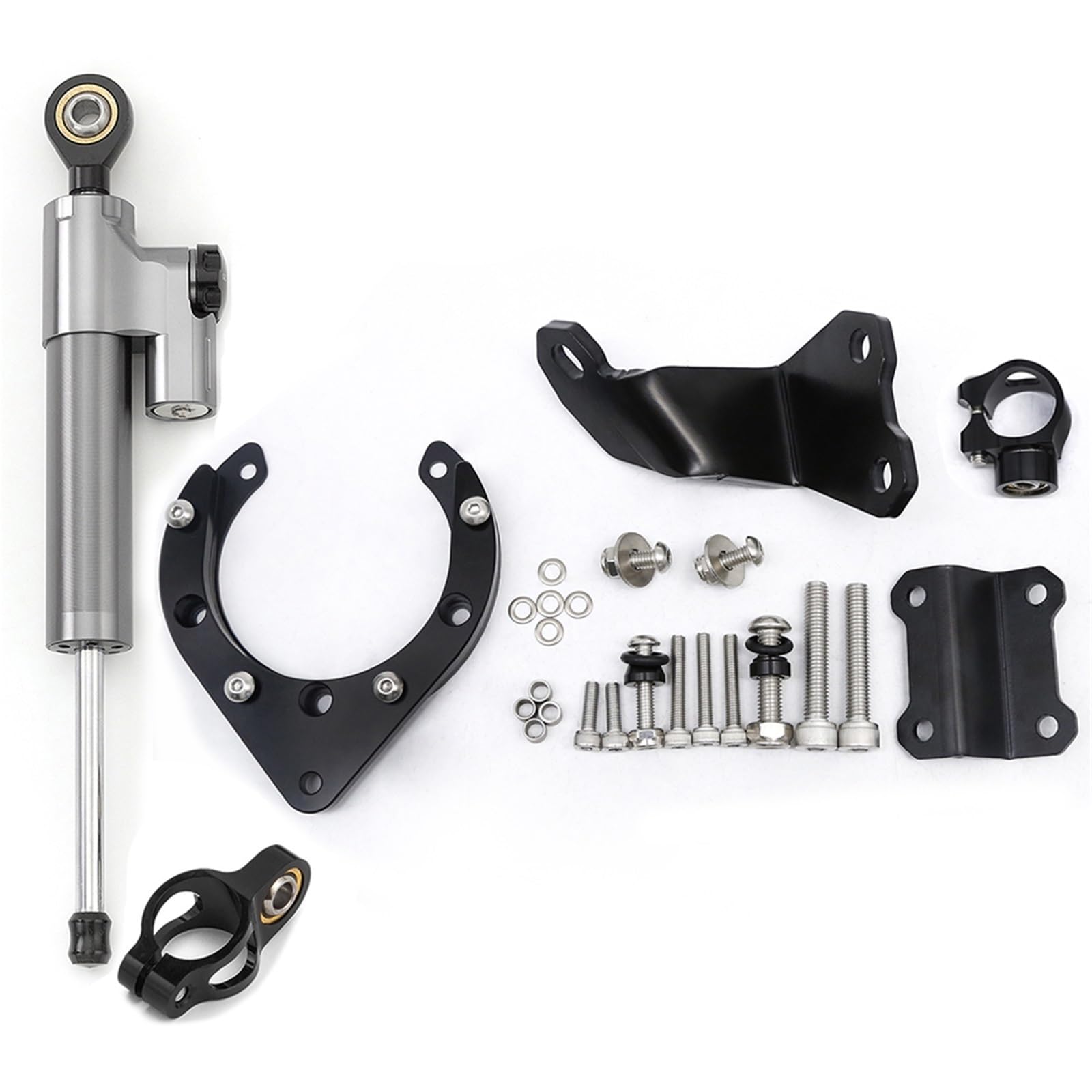 KRFDSV Lenkungsdämpfe Stabilizer Kompatibel Mit Yamaha Für MT07 Für FZ07 2020-2023 Motorrad-Lenkungsdämpfer-Stabilisatorhalterung Montagesätze Motorradzubehör(C) von KRFDSV