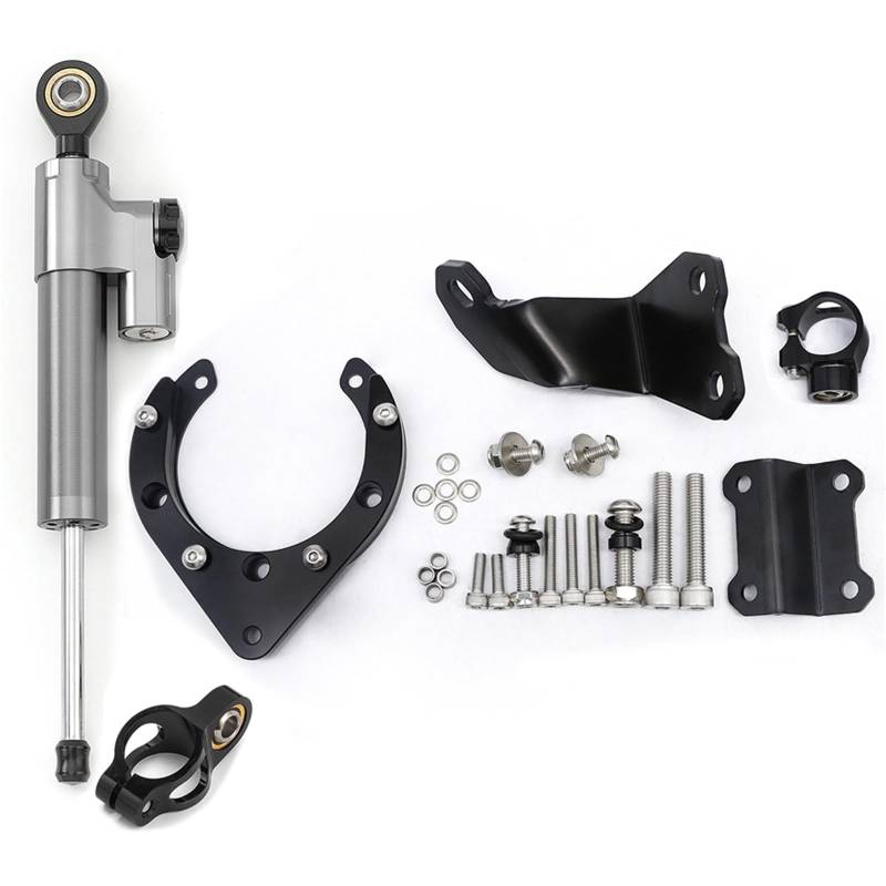 KRFDSV Lenkungsdämpfe Stabilizer Kompatibel Mit Yamaha Für MT07 Für FZ07 2020-2023 Motorrad-Lenkungsdämpfer-Stabilisatorhalterung Montagesätze Motorradzubehör(C) von KRFDSV