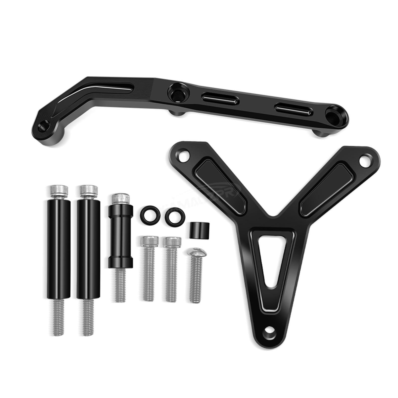 KRFDSV Lenkungsdämpfe Stabilizer Kompatibel Mit Yamaha Für MT09 2021 2022 2023 Motorradstabilisator Lenkungsdämpferhalterung Montagesatz Unterstützung Motorradzubehör(Black,A) von KRFDSV