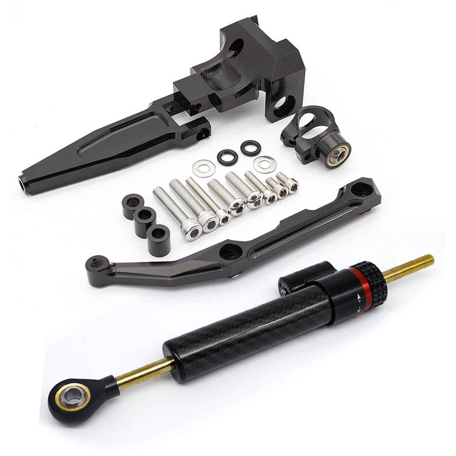 KRFDSV Lenkungsdämpfe Stabilizer Kompatibel Mit Yamaha Für Tracer 900 2016-2020 CNC Lenkungsdämpfer Stabilisator Halterung Unterstützung Montage Kit Moto Lenkungsdämpfer Stoßdämpfer(B) von KRFDSV