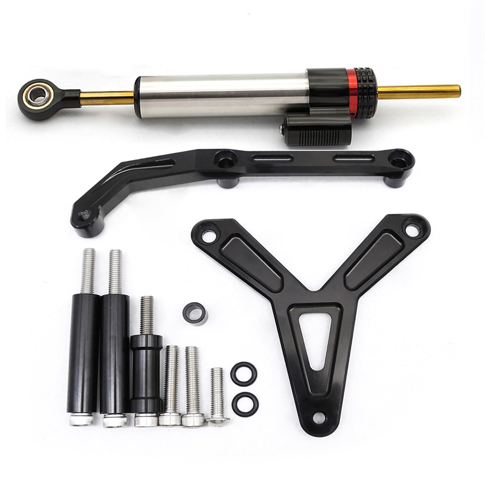 KRFDSV Lenkungsdämpfe Stabilizer Kompatibel Mit Yamaha Für Tracer 900 2021-2024 Carbon Motorrad Stabilisator Lenkungsdämpfer Halterung Montage Kit Motorrad Zubehör(E) von KRFDSV