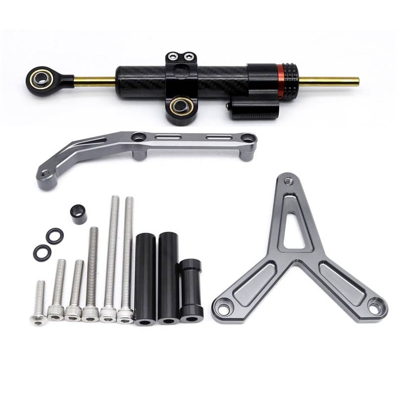KRFDSV Lenkungsdämpfe Stabilizer Kompatibel Mit Yamaha Für Tracer 900 2021-2024 Carbon Motorrad Stabilisator Lenkungsdämpfer Halterung Montage Kit Motorrad Zubehör(G) von KRFDSV