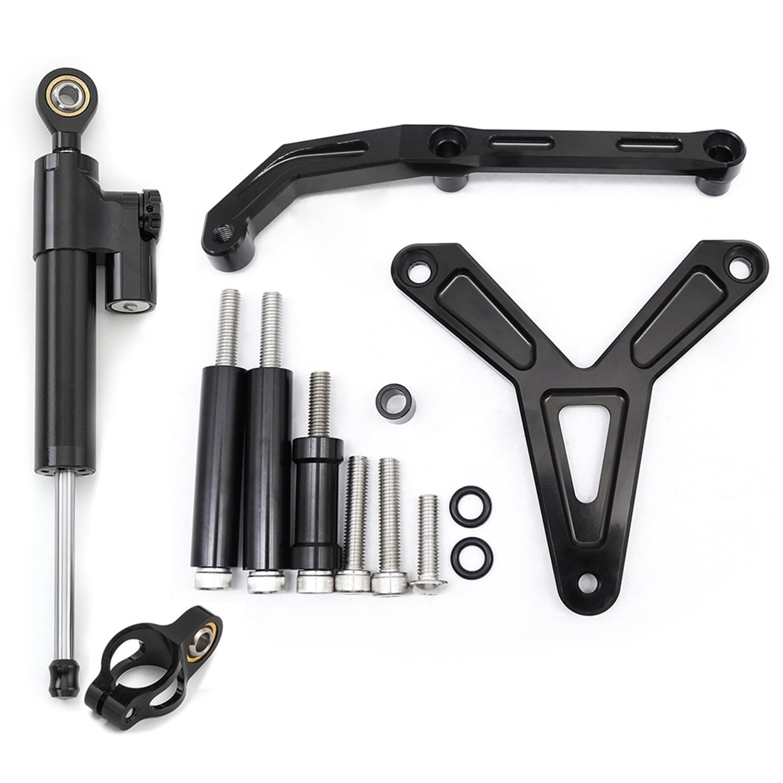 KRFDSV Lenkungsdämpfe Stabilizer Kompatibel Mit Yamaha Für Tracer 900 2021-2024 Carbon Motorrad Stabilisator Lenkungsdämpfer Halterung Montage Kit Motorrad Zubehör(H) von KRFDSV