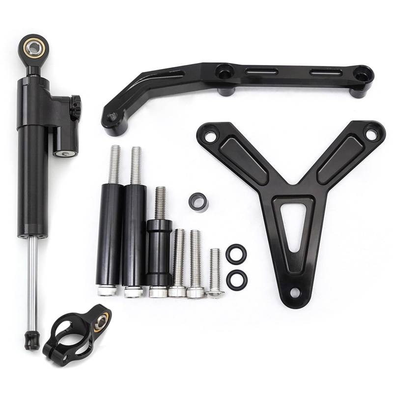 KRFDSV Lenkungsdämpfe Stabilizer Kompatibel Mit Yamaha Für Tracer 900 2021-2024 Carbon Motorrad Stabilisator Lenkungsdämpfer Halterung Montage Kit Motorrad Zubehör(H) von KRFDSV