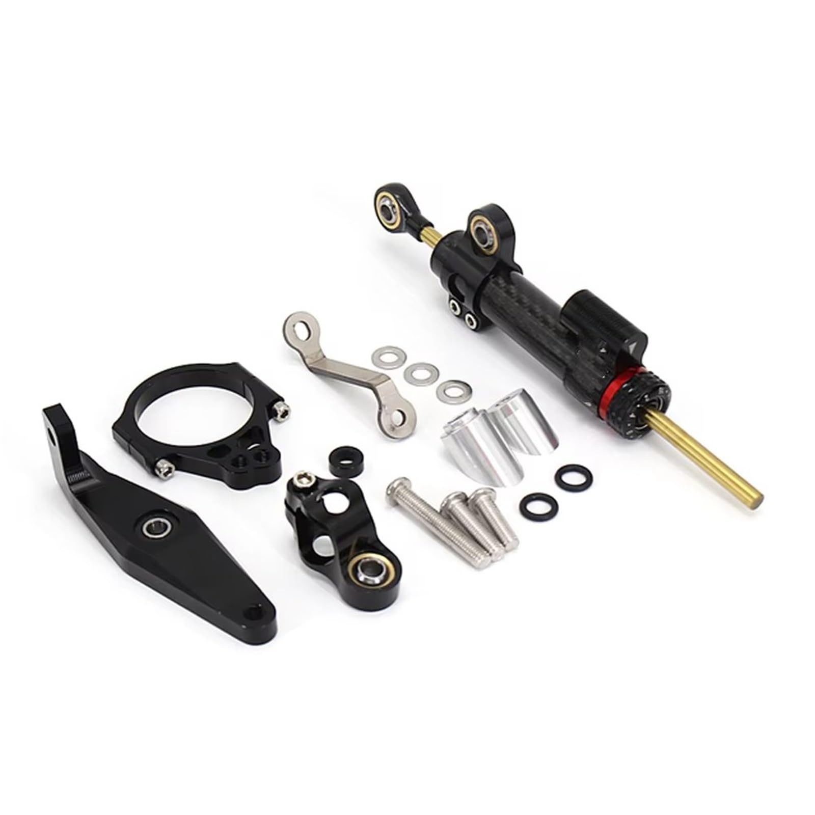 KRFDSV Lenkungsdämpfe Stabilizer Kompatibel Mit Yamaha Für XSR900 2022-2023, Die Motorrad-CNC-Lenkstabilisierungsdämpferhalterung, Montieren Sie Das Motorradzubehör(Black,C) von KRFDSV