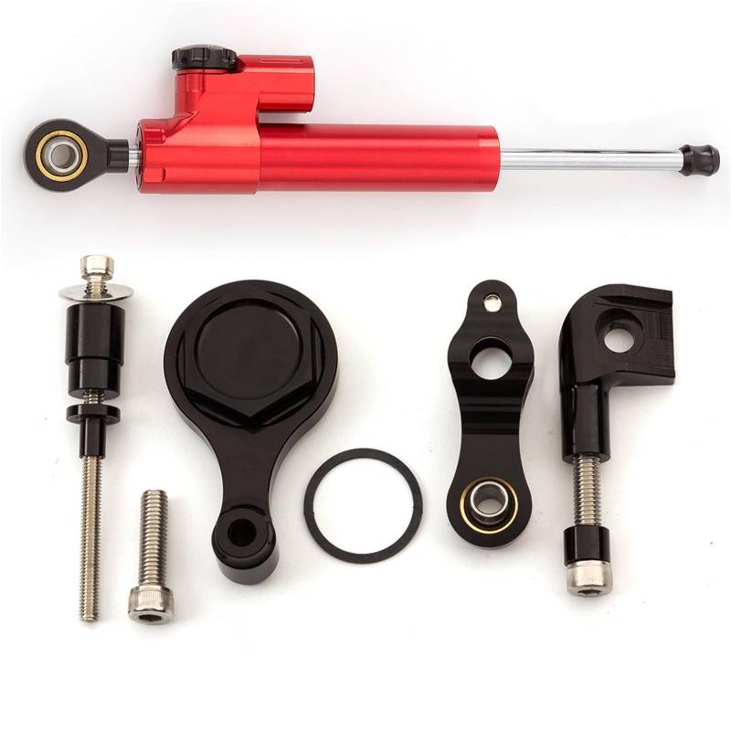KRFDSV Lenkungsdämpfe Stabilizer Kompatibel Mit Yamaha Für YZF R1 2002-2016 Motorrad-Lenkungsdämpfer-Stabilisator-Montagehalterungs-Unterstützungssatz Moto-Lenkungsdämpfer-Stoßdämpfer(A) von KRFDSV