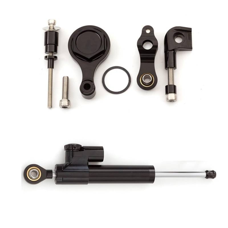 KRFDSV Lenkungsdämpfe Stabilizer Kompatibel Mit Yamaha Für YZF R1 2002-2016 Motorrad-Lenkungsdämpfer-Stabilisator-Montagehalterungs-Unterstützungssatz Moto-Lenkungsdämpfer-Stoßdämpfer(G) von KRFDSV