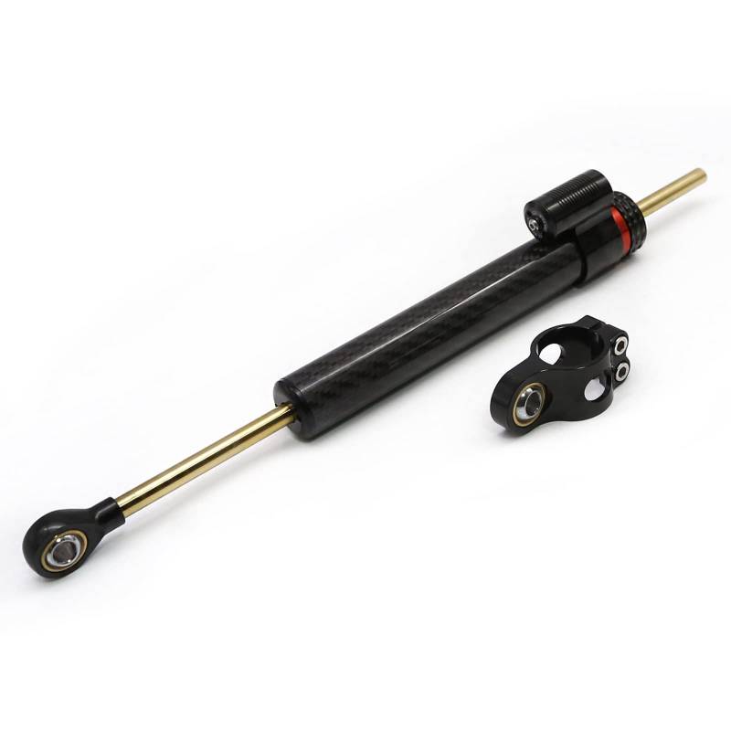 KRFDSV Lenkungsdämpfe Stabilizer Kompatibel Mit Yamaha Für YZF-R1 Für YZF-R6 Für MT09 250mm 345mm CNC Motorrad Carbon Fiber Lenkung Dämpfer Stabilisator Universal(345mm) von KRFDSV