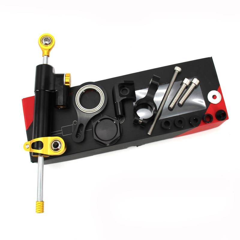 KRFDSV Lenkungsdämpfe Stabilizer Kompatibel Mit Yamaha Für YZF-R6 2006-2017 Motorrad-Lenkungsdämpfer-Stabilisatorhalterung Montage Motorrad-Lenkungsdämpfer-Stoßdämpfer(G) von KRFDSV