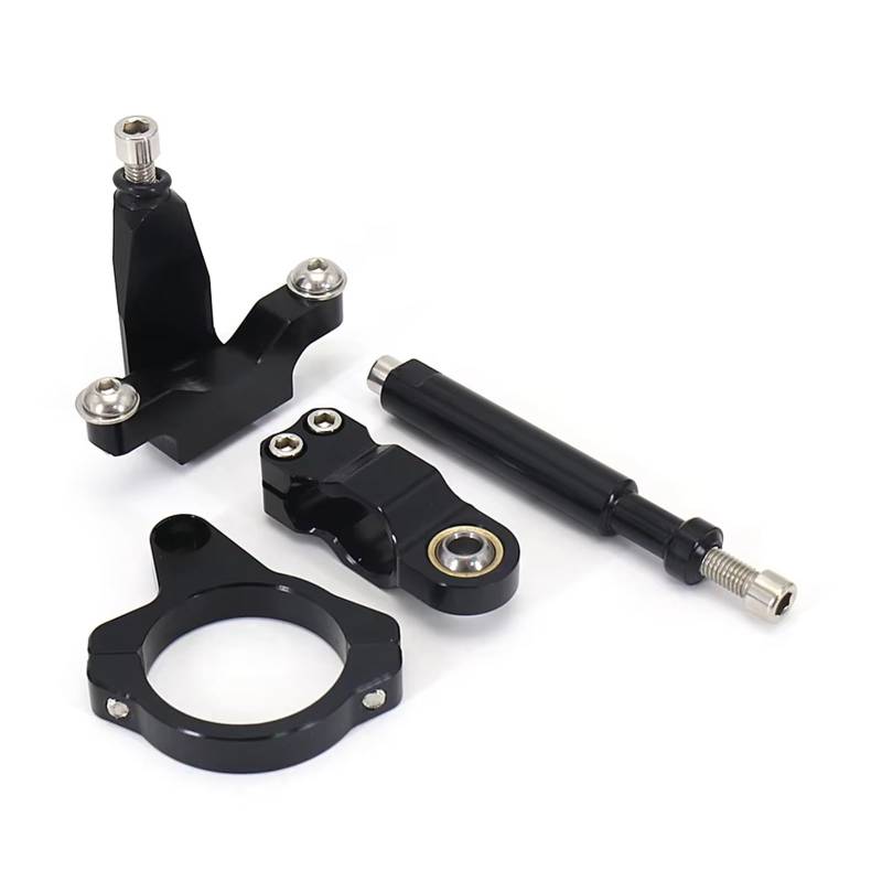 KRFDSV Lenkungsdämpfe Stabilizer Kompatibel Mit Yamaha Für YZF R7 2021 2022 2023 Motorradzubehör Lenkungsdämpferstabilisator Und Halterungsmontagesatz Dämpferstoß(Black,A) von KRFDSV