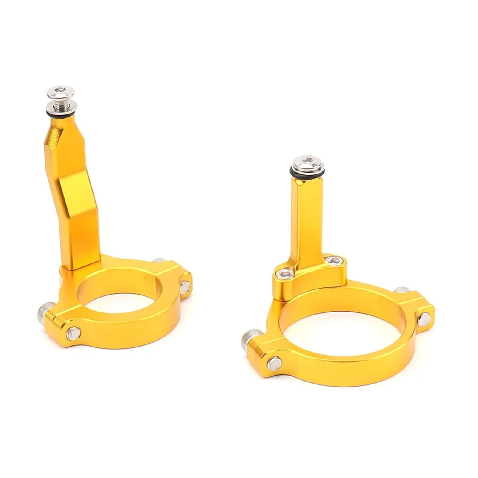 Lenkungsdämpfe Stabilizer Kompatibel Mit Für ZX-4R 2023 Motorrad CNC Stabilisator Lenkungsdämpfer Klemme Montagehalterung Support Kit Motorradzubehör(Yellow,A) von KRFDSV