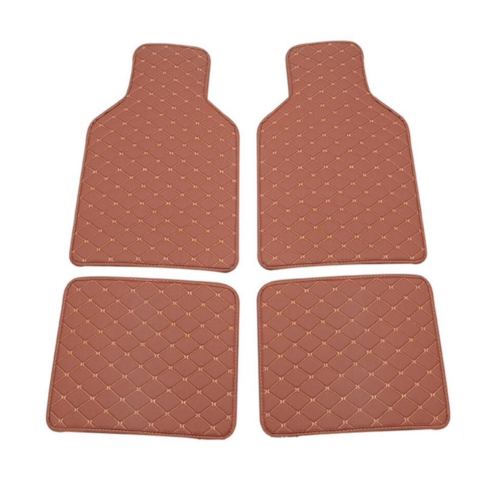 Automatten Gummimatten Auto Für Mini Für Cooper R50 R52 R53 R56 R57 R58 F55 F56 F57 Für Countryman R60 F60 Auto Boden Matte Auto Zubehör Styling Auto Teppich (Farbe : Braun) von KRIECK