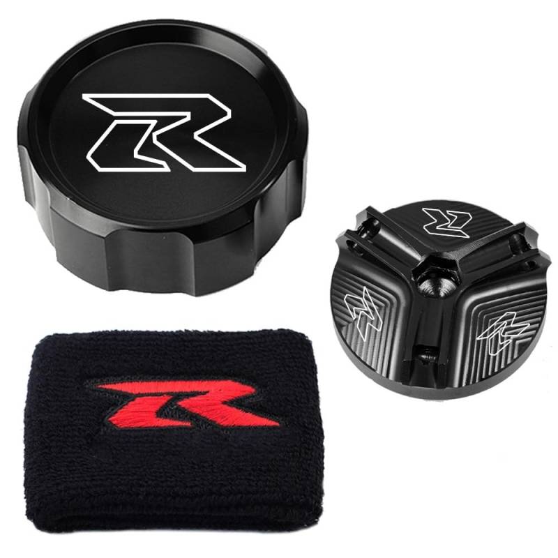 Bremszylinderdeckel Motorrad Vorne Brems Flüssigkeit Reservoir Kappe Abdeckung Socke Öl Füllstoff Kappe Für GSX-R600 GSX-R750 GSX-R1000 von KRJFNAHQ