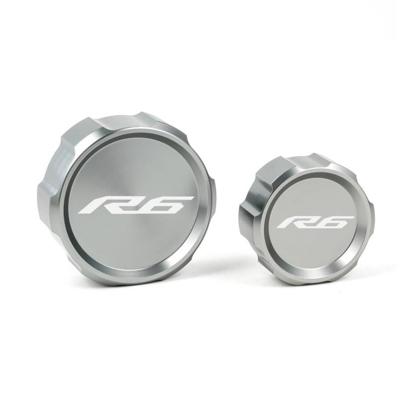 Bremszylinderdeckel Motorrad Vorne Hinten Brems Flüssigkeit Reservoir Abdeckung Socke Öl Füllstoff Kappe Für YZF-R6 2010-2024 von KRJFNAHQ