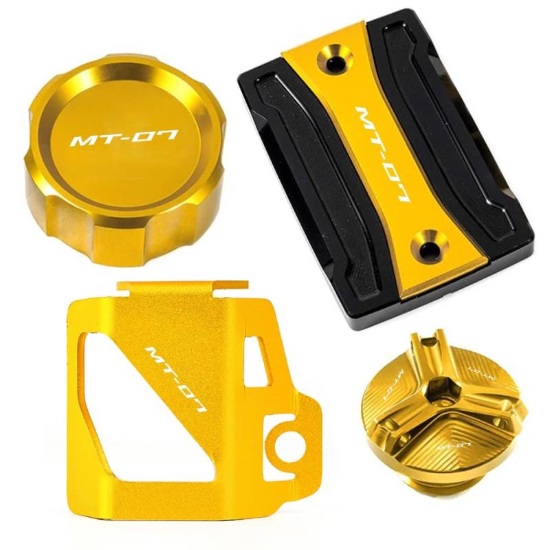 Bremszylinderdeckel Motorrad Vorne Hinten Brems Flüssigkeit Reservoir Tank Abdeckung Öl Füllstoff Kappe Für MT07 FZ07 2014-2024 von KRJFNAHQ