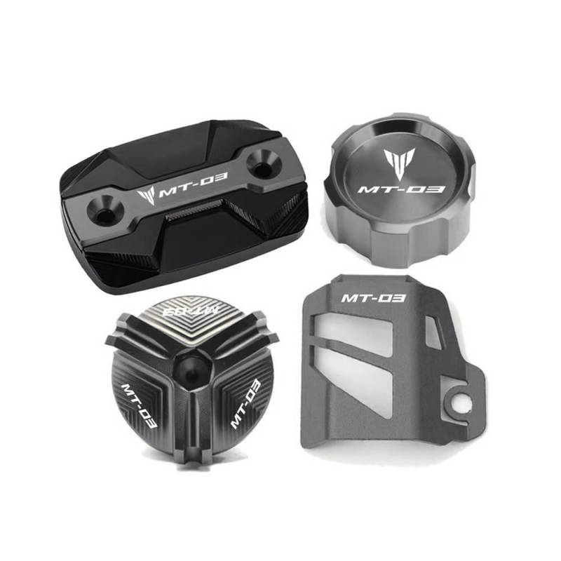 Bremszylinderdeckel Motorrad Vorne Hinten Brems Flüssigkeit Zylinder Master Reservoir Abdeckung Öl Füllstoff Kappe Für MT-03 2015-2024 von KRJFNAHQ