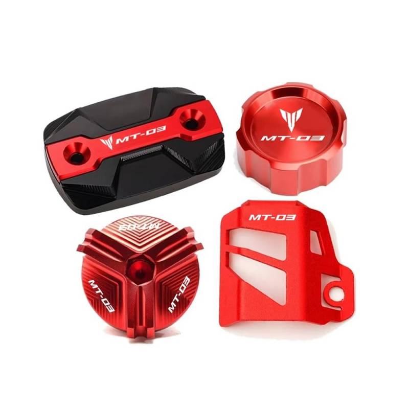 Bremszylinderdeckel Motorrad Vorne Hinten Brems Flüssigkeit Zylinder Master Reservoir Abdeckung Öl Füllstoff Kappe Für MT-03 2015-2024 von KRJFNAHQ
