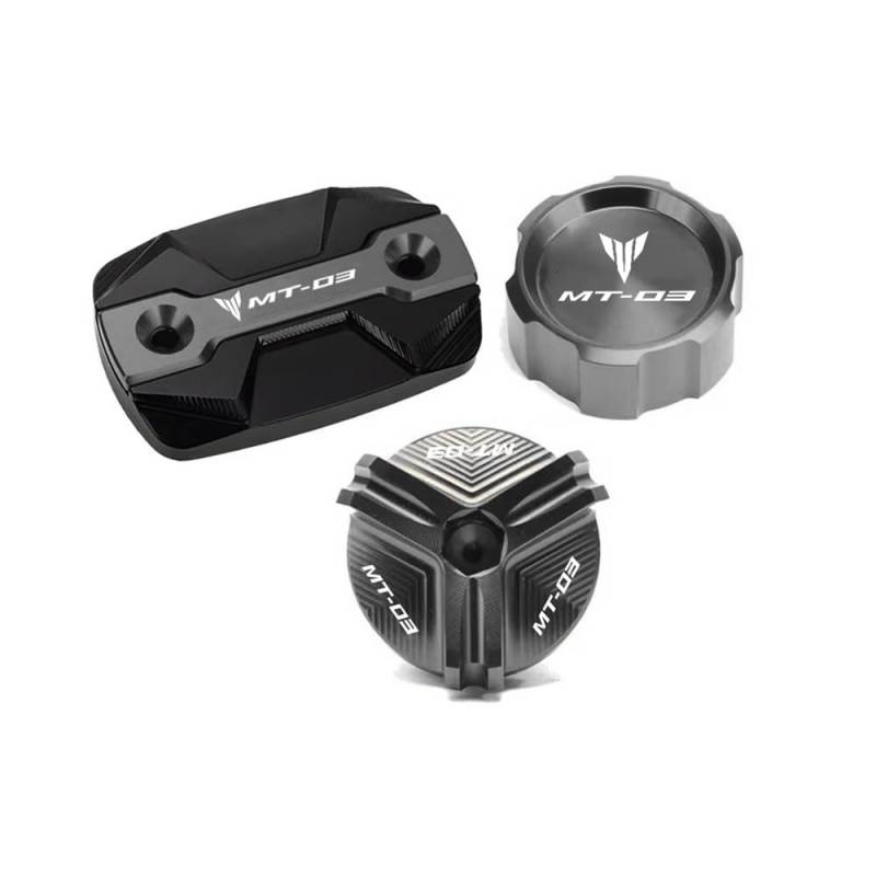 Bremszylinderdeckel Motorrad Vorne Hinten Brems Flüssigkeit Zylinder Master Reservoir Abdeckung Öl Füllstoff Kappe Für MT-03 2015-2024 von KRJFNAHQ