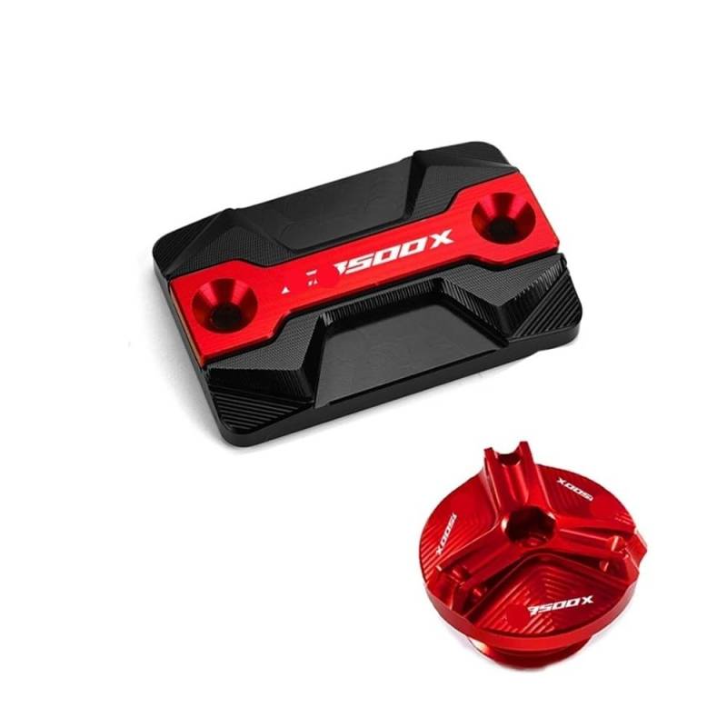 Bremszylinderdeckel Motorrad Zubehör Hinten Vorne Brems Flüssigkeit Reservoir Abdeckung Motor Öl Füllstoff Kappe Für CB500X von KRJFNAHQ