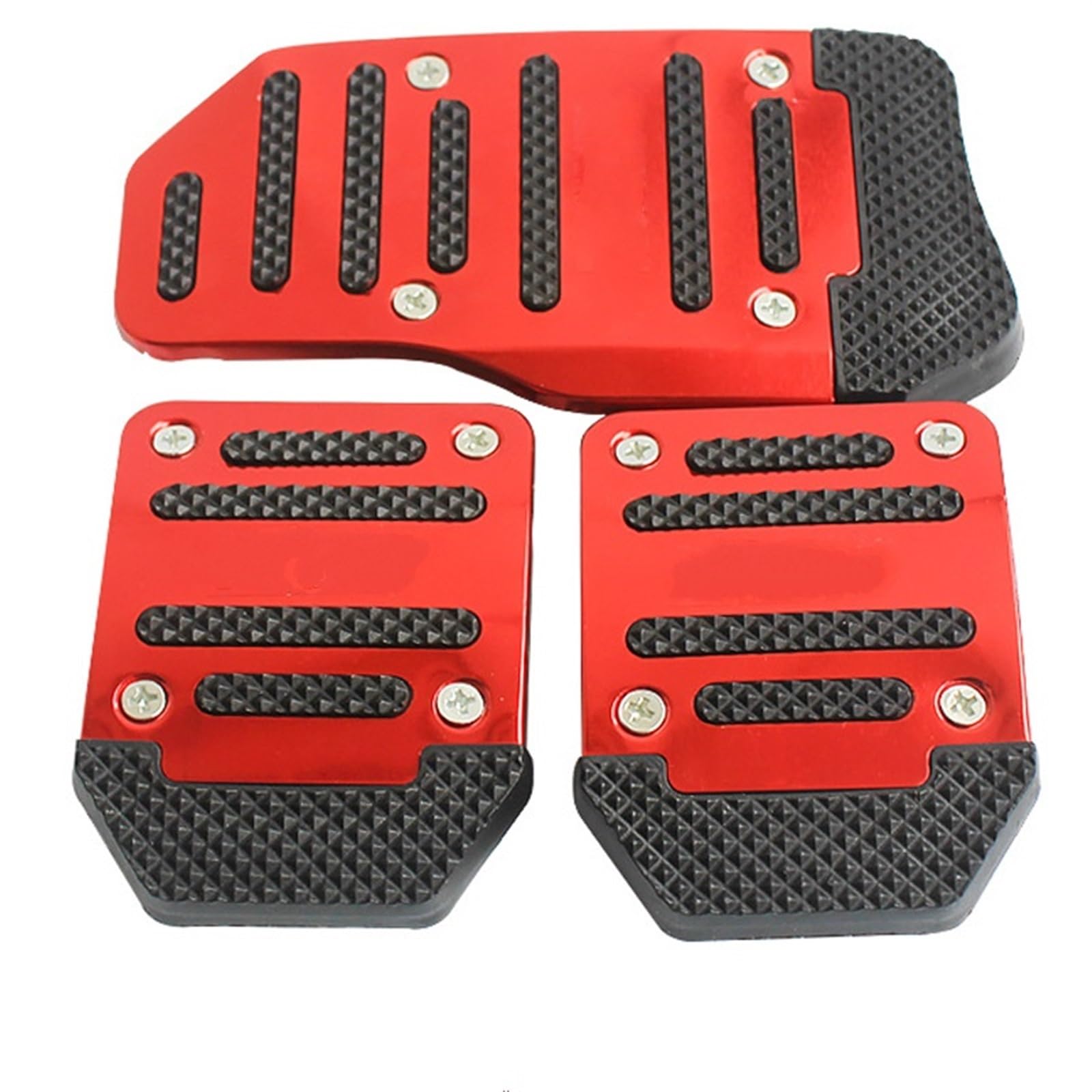 Kupplungspedal Auto Anti-Rutsch-Fußstütze, Gaspedal, Manuell, Automatisch, Pedalauflage, Sport, Getriebe, Bremse, Kupplung, Kissenhülle, Universal Auto-Pedale-Abdeckung (Farbe : Red 3pcs) von KROREN