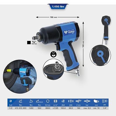Brilliant Tools 1/2 Druckluft-Schlagschrauber, 1.450 Nm [Hersteller-Nr. BT160100] von BRILLIANT TOOLS