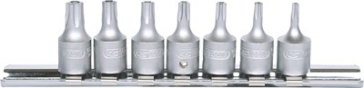 Ks Tools 1/4 Bit-Stecknuss-Satz für Fünfstern, 7-tlg, Stirnlochbohrung [Hersteller-Nr. 911.1470] von KS TOOLS