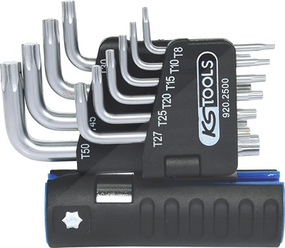 Ks Tools 3 in 1 Torx-Winkelstiftschlüssel-Satz,10-tlg kurz [Hersteller-Nr. 920.2500] von KS TOOLS
