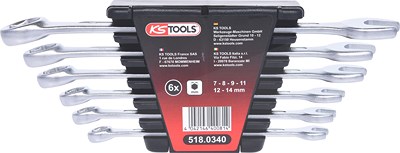 Ks Tools Bremssystem-Entlüfterschlüssel-Satz, 6-tlg [Hersteller-Nr. 518.0340] von KS TOOLS