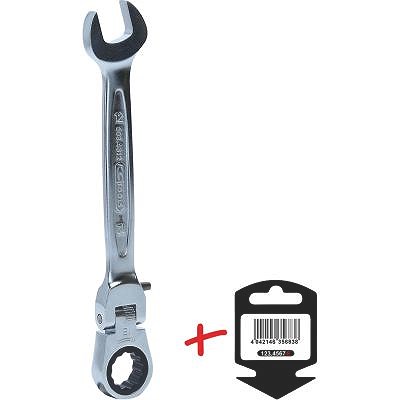 Ks Tools GEARplus Gelenk-Ratschenringmaulschlüssel feststellbar, 12mm [Hersteller-Nr. 503.4812-E] von KS TOOLS