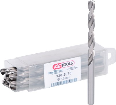 Ks Tools HSS-G Spiralbohrer, 7mm, 10er Pack [Hersteller-Nr. 330.2070] von KS TOOLS