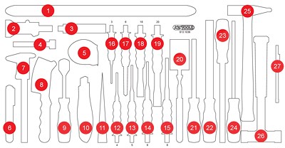 Ks Tools Leere Schaumstoffeinlage zu 813.1036 [Hersteller-Nr. 813.1036-97] von KS TOOLS