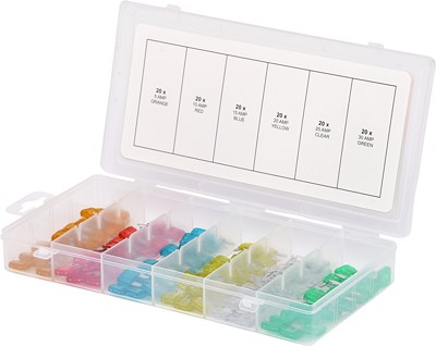 Ks Tools Sortiment Mini-Sicherungen, 5-30A, 120-tlg [Hersteller-Nr. 970.0280] von KS TOOLS