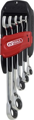 Ks Tools RINGSTOP-Ratschenringmaulschlüssel-Satz, abgewinkelt, 5-tlg [Hersteller-Nr. 503.4955] von KS TOOLS