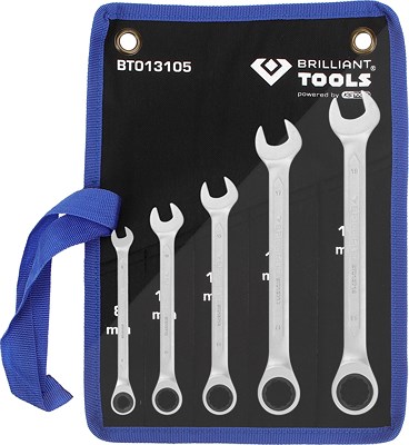 Ks Tools Ratschenringschlüssel-Satz, 5-tlg, 8 - 19 mm [Hersteller-Nr. BT013105] von KS TOOLS