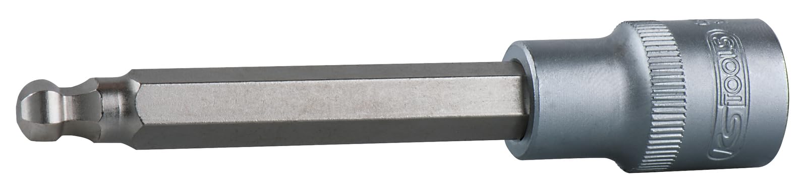 KS Tools 1/2" Bit-Stecknuss Innensechskant mit Kugelkopf, lang, 7mm, auf Hänger, One Size von KS Tools