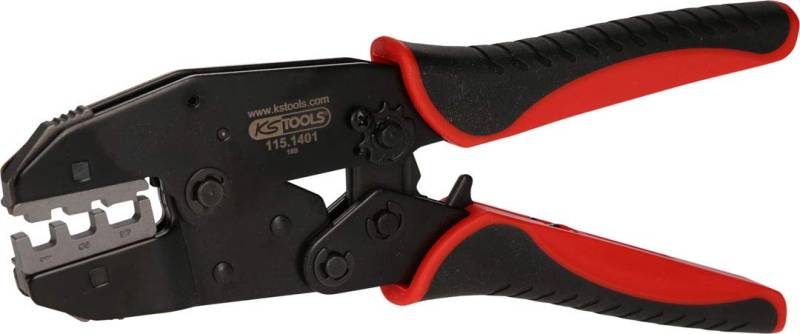 KS Tools Crimpzange für Isolierte Kabelschuhe und Endverbinder mit Schrumpfschlauch von KS Tools