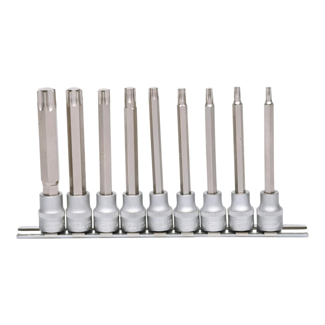 KS Tools 3/8" Bit-Stecknuss-Satz TX, lang, 9-teilig, T20-T60 KS Tools 3/8" Bit-Stecknuss-Satz TX, lang, 9-teilig, T20-T60 von KS Tools