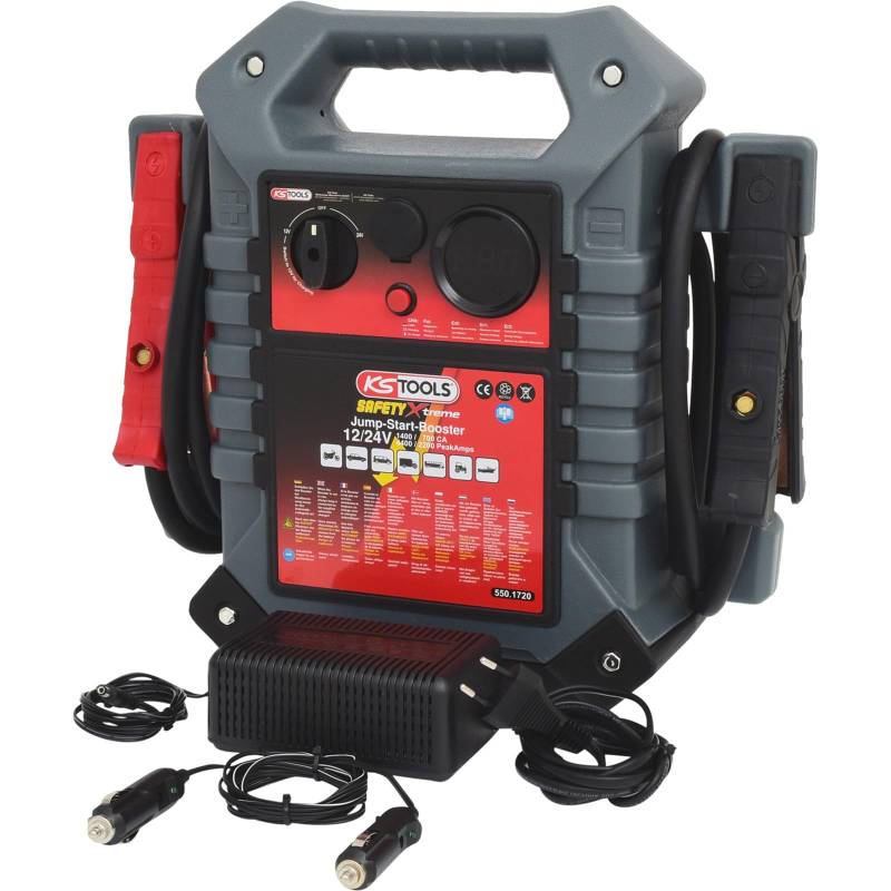 KS Tools 550.1720 12 V + 24 V Batterie-Booster, mobiles Starthilfegerät 1400 A von KS Tools