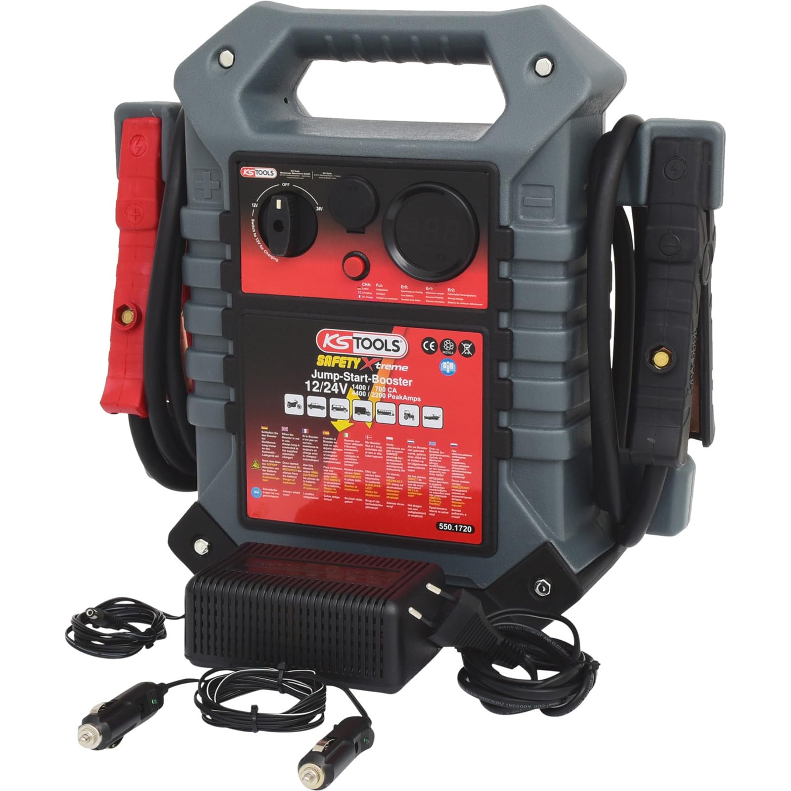 KS Tools 550.1720 12 V + 24 V Batterie-Booster, mobiles Starthilfegerät 1400 A KS Tools 550.1720 12 V + 24 V Batterie-Booster, mobiles Starthilfegerät 1400 A von KS Tools