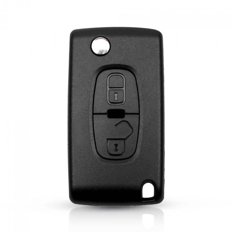 2 Tasten klappbarer Autoschlüssel Fernbedienung Shell Case Cover Gehäuse Ersatz Accessorie MIT-11R Blade Fit für Peugeot 4007 ET 4008 Fit für Citroen C-Crosser C4 von KSHSAA