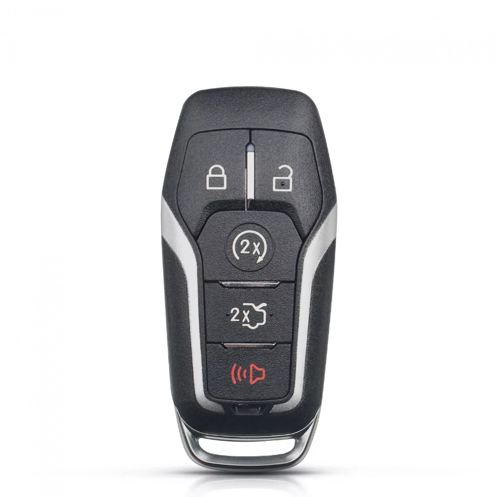 5-Tasten-Fernbedienung, klappbar, Autoschlüssel, Hülle, Gehäuse, passend für Ford Mustang Edge Explorer Fusion Mondeo Kuka 2015-2017 von KSHSAA