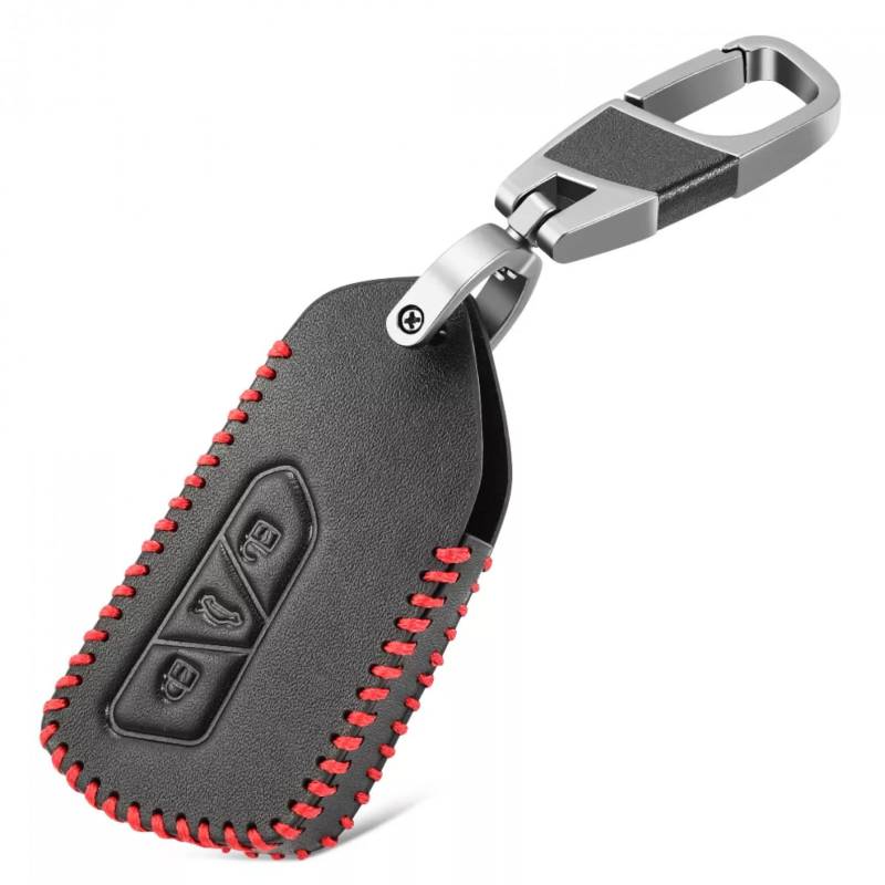 Leder Autoschlüssel Hülle Schlüsselanhänger passend für VW Golf 8 Lederhülle Schlüsselhülle passend für Skoda Octavia A8 MK4 Mk8 2020 2021 passend für Seat Leon Mk4 Cupra Formentor von KSHSAA
