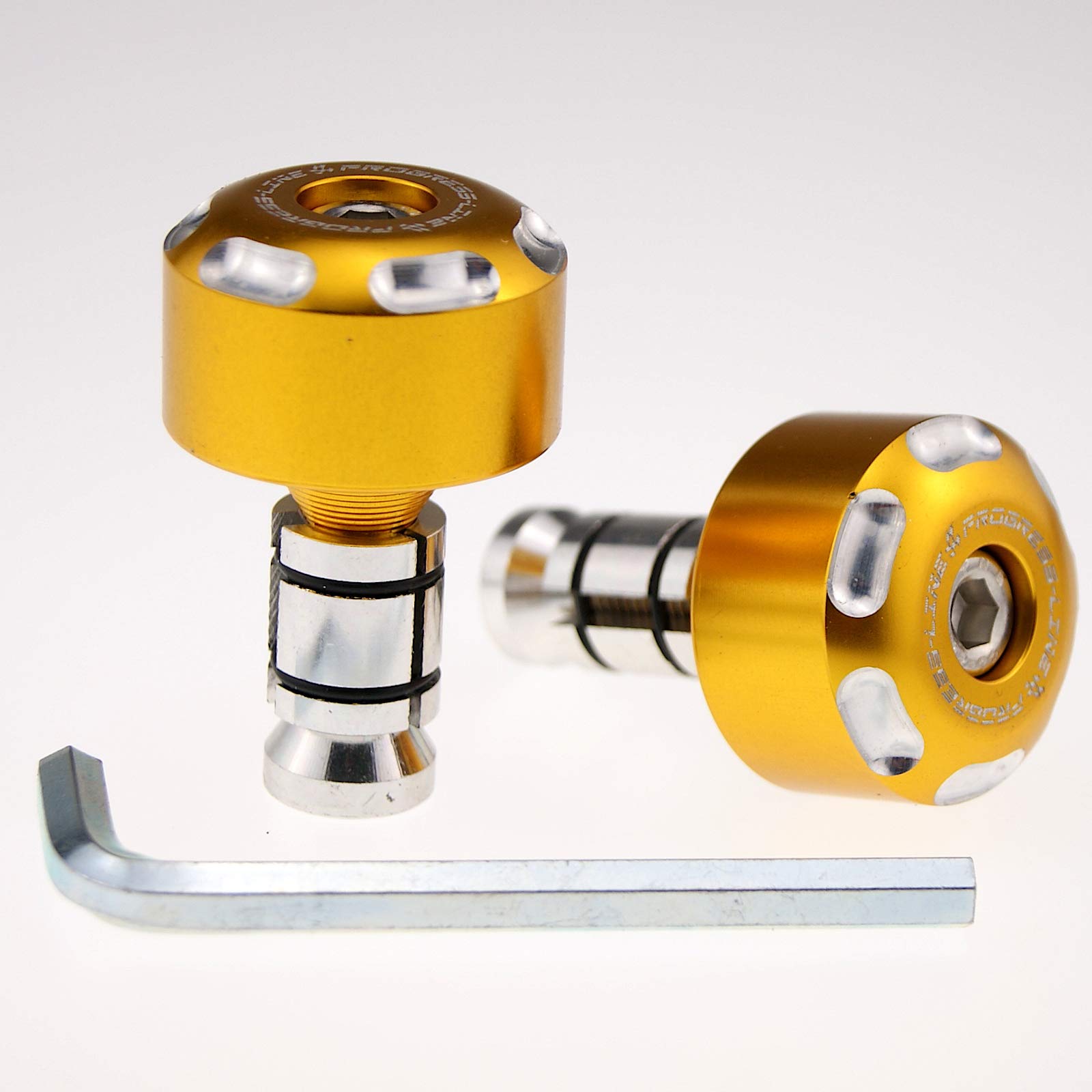 Lenkergewichte Vibrationsdämpfer Lenkerenden Motorrad Alu Paar 7/8"-1" Ø14-19 mm Gold Lenkergewichte Vibrationsdämpfer Lenkerenden Motorrad Alu Paar 7/8"-1" Ø14-19 mm Gold von KSOH Products
