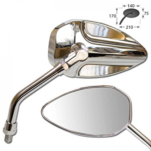 Motorradspiegel Chrom ABS Paar Adapter 2xM10-R+ 1xM10-L E-Prüfzeichen Motorradspiegel Chrom ABS Paar Adapter 2xM10-R+ 1xM10-L E-Prüfzeichen von KSOH Products