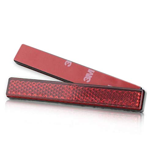 Reflektor Motorrad hinten rot 100x13mm selbstklebend Rückstrahler Katzenauge Roller Quad E-geprüft von ROGX