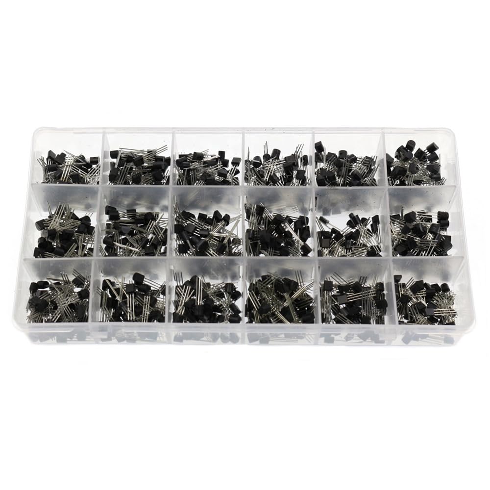 KSOPUERT 18 Werte 900 Stück TO-92 2SA 2SC S80 S90 2N Serie PNP NPN Dioden und Trioden Leistungs Allzwecktransistoren Sortimentskit KSOPUERT 18 Werte 900 Stück TO-92 2SA 2SC S80 S90 2N Serie PNP NPN Dioden und Trioden Leistungs Allzwecktransistoren Sortimentskit von KSOPUERT